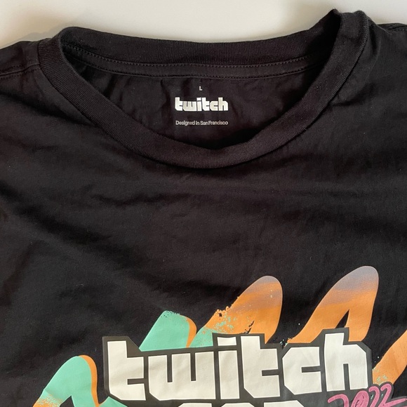 NWOT Twitch Con 2022 T-shirt Black large - Picture 7 of 7